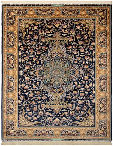 6' 6 x 9' 7 Ghom Design Rug