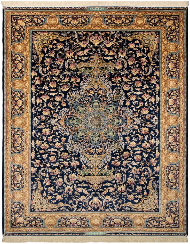 Detail image of 6' 6 x 9' 7 Ghom Design Rug