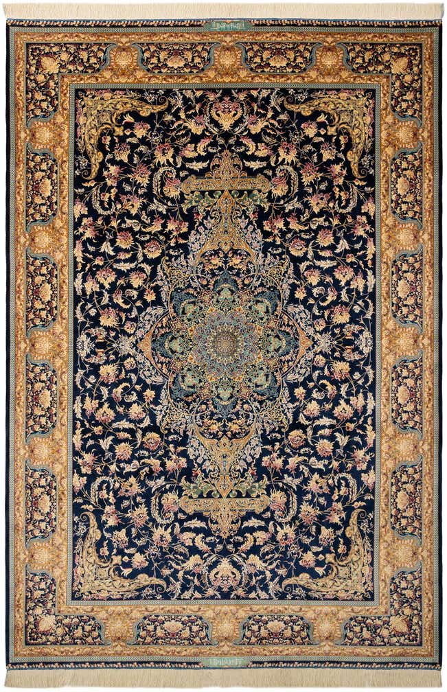 6' 6 x 9' 7 Ghom Design Rug