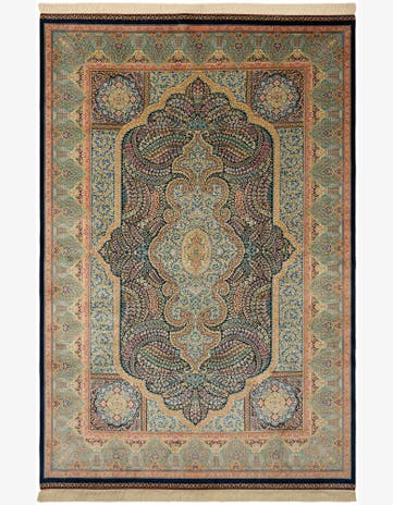 6' 6 x 9' 8 Ghom Design Rug