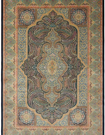 6' 6 x 9' 8 Ghom Design Rug