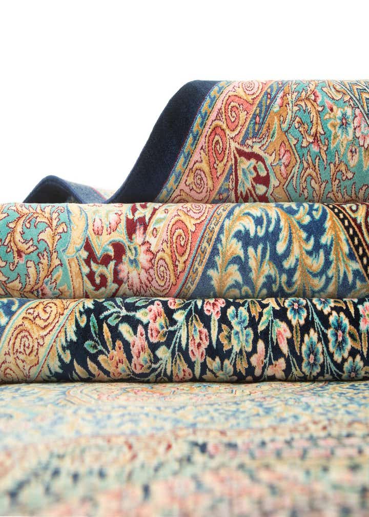 6' 6 x 9' 8 Ghom Design Rug
