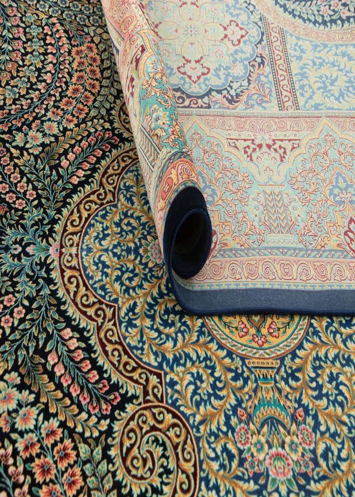 6' 6 x 9' 8 Ghom Design Rug