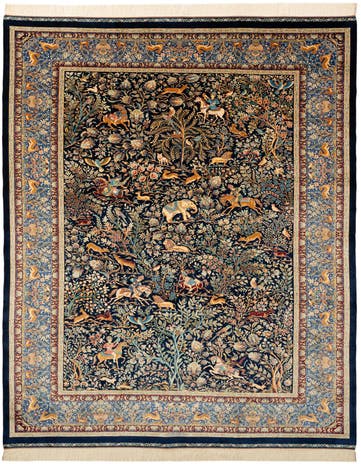 6' 6 x 9' 6 Ghom Design Rug