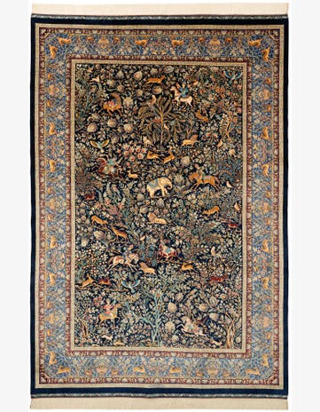 6' 6 x 9' 6 Ghom Design Rug