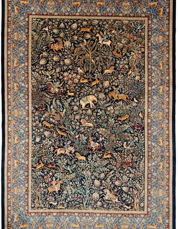 6' 6 x 9' 6 Ghom Design Rug