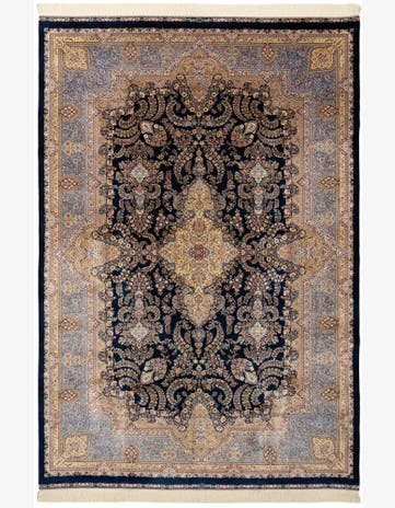 6' 6 x 9' 7 Ghom Design Rug