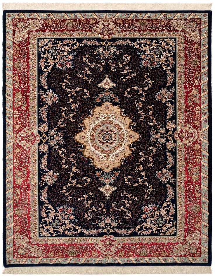 Detail image of 6' 6 x 9' 7 Ghom Design Rug
