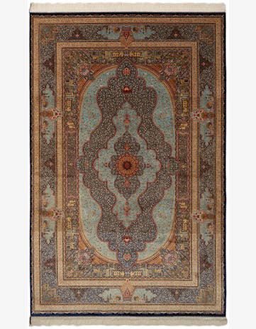 6' 4 x 9' 11 Ghom Design Rug