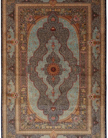 6' 4 x 9' 11 Ghom Design Rug