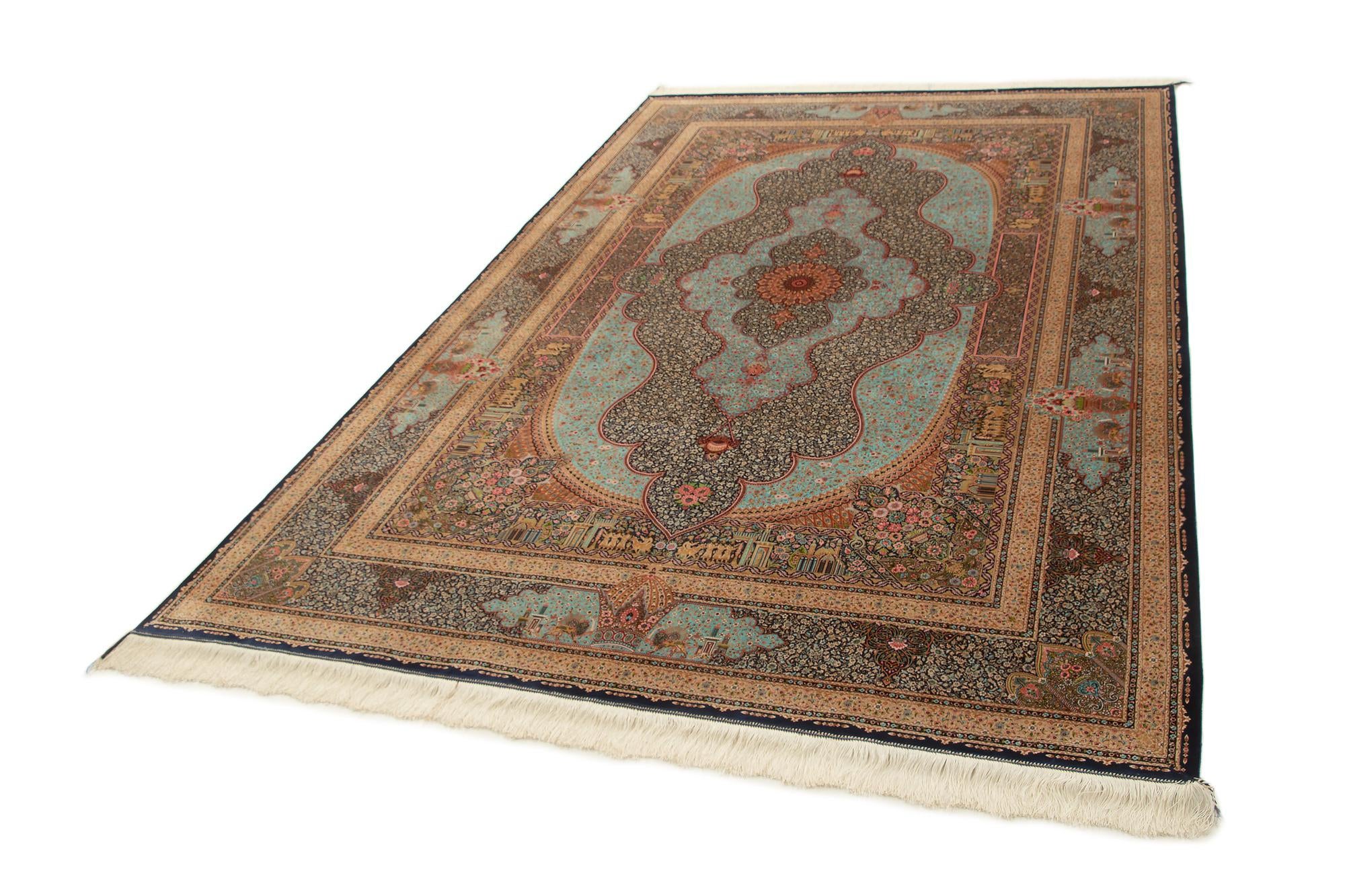 6' 4 x 9' 11 Ghom Design Rug
