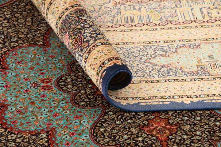 6' 4 x 9' 11 Ghom Design Rug