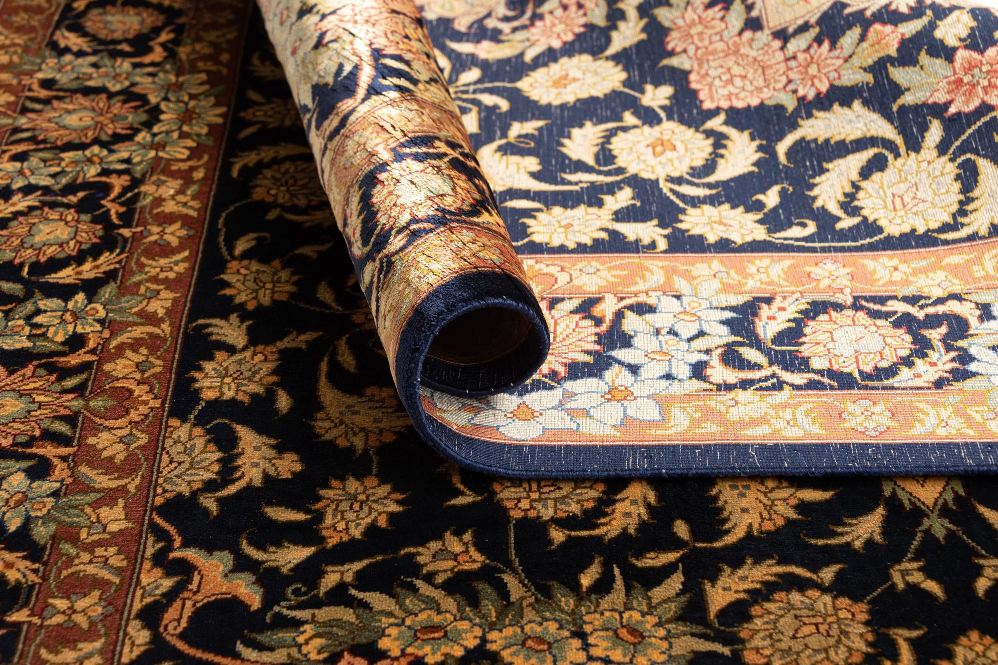 2' 7 x 4' 1 Ghom Silk Rug