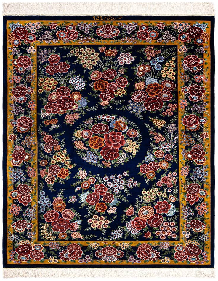 Detail image of 3' 3 x 5' 1 Ghom Silk Rug