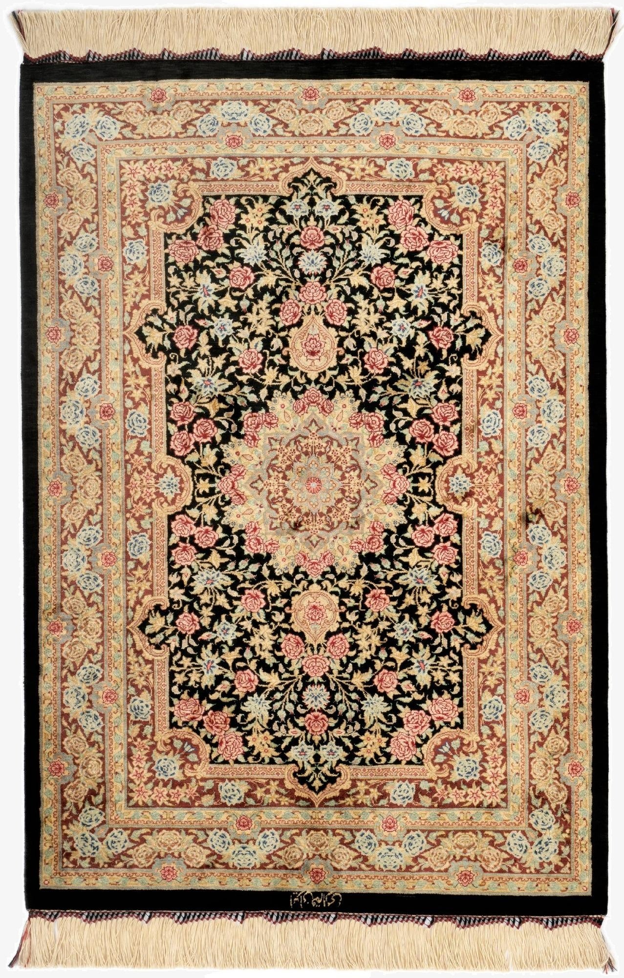 2' 7 x 3' 10 Ghom Silk Rug