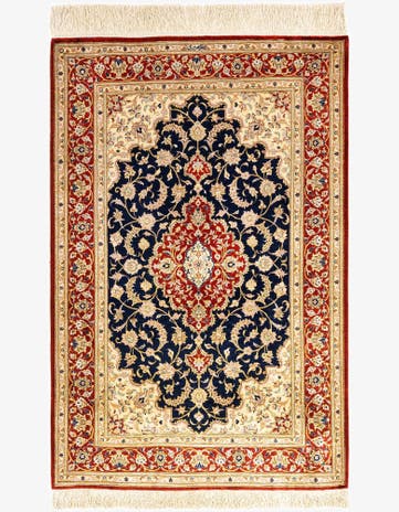 2' 7 x 4' Ghom Silk Rug