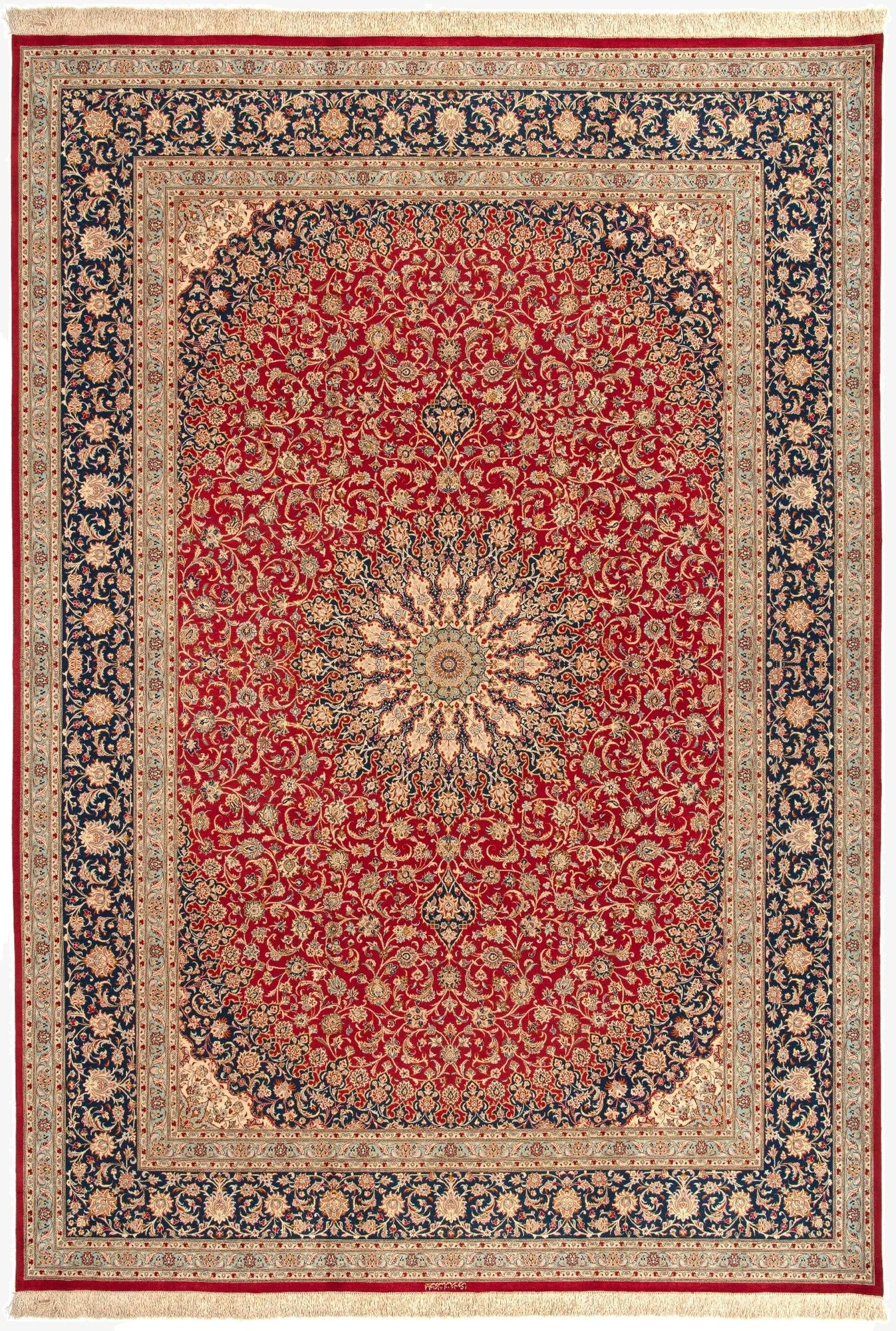 8' 1 x 11' 6 Ghom Silk Rug