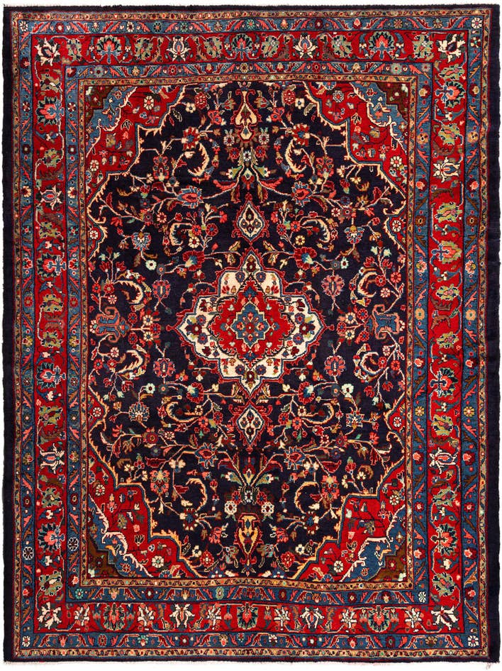 Detail image of 7' 3 x 9' 11 Hamedan Wool Rug