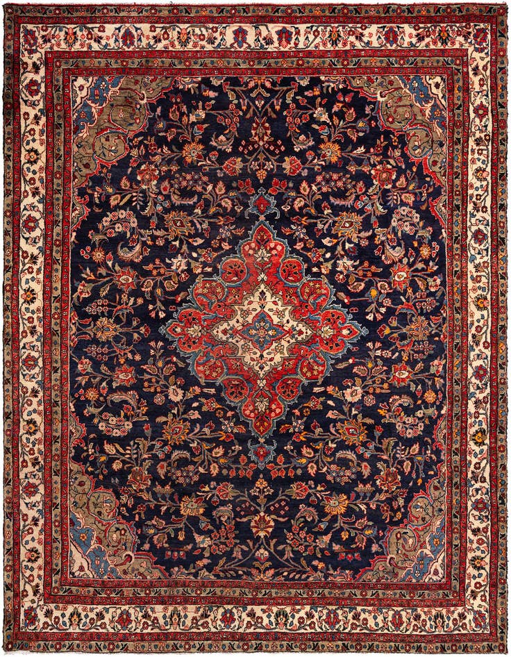 Detail image of 9' 7 x 12' 11 Hamedan Wool Rug