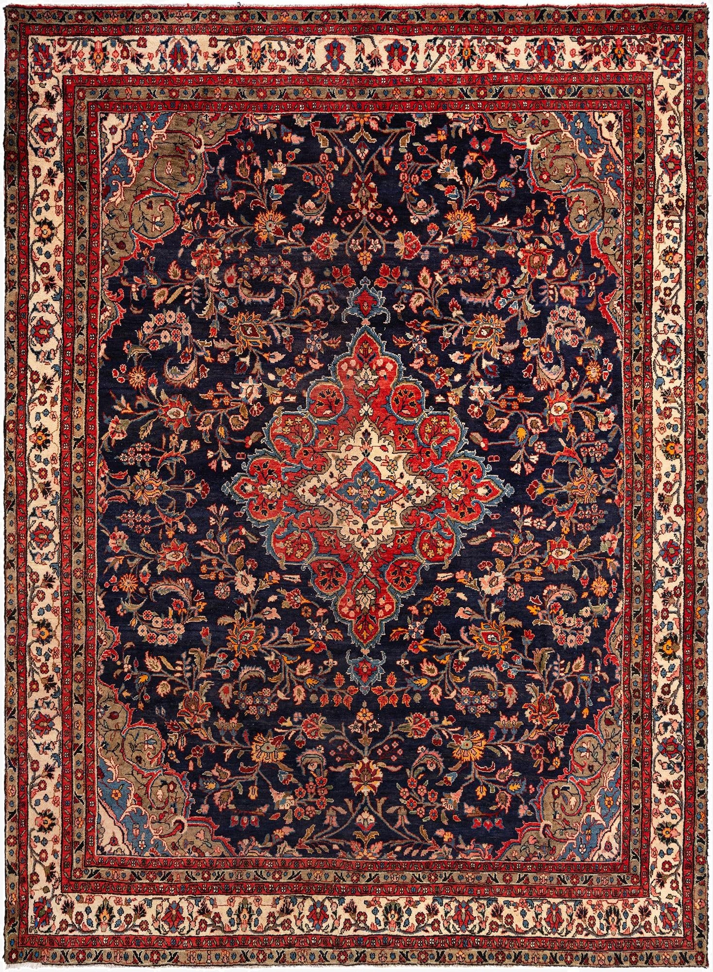 292cm x 393cm Hamedan Wool Rug
