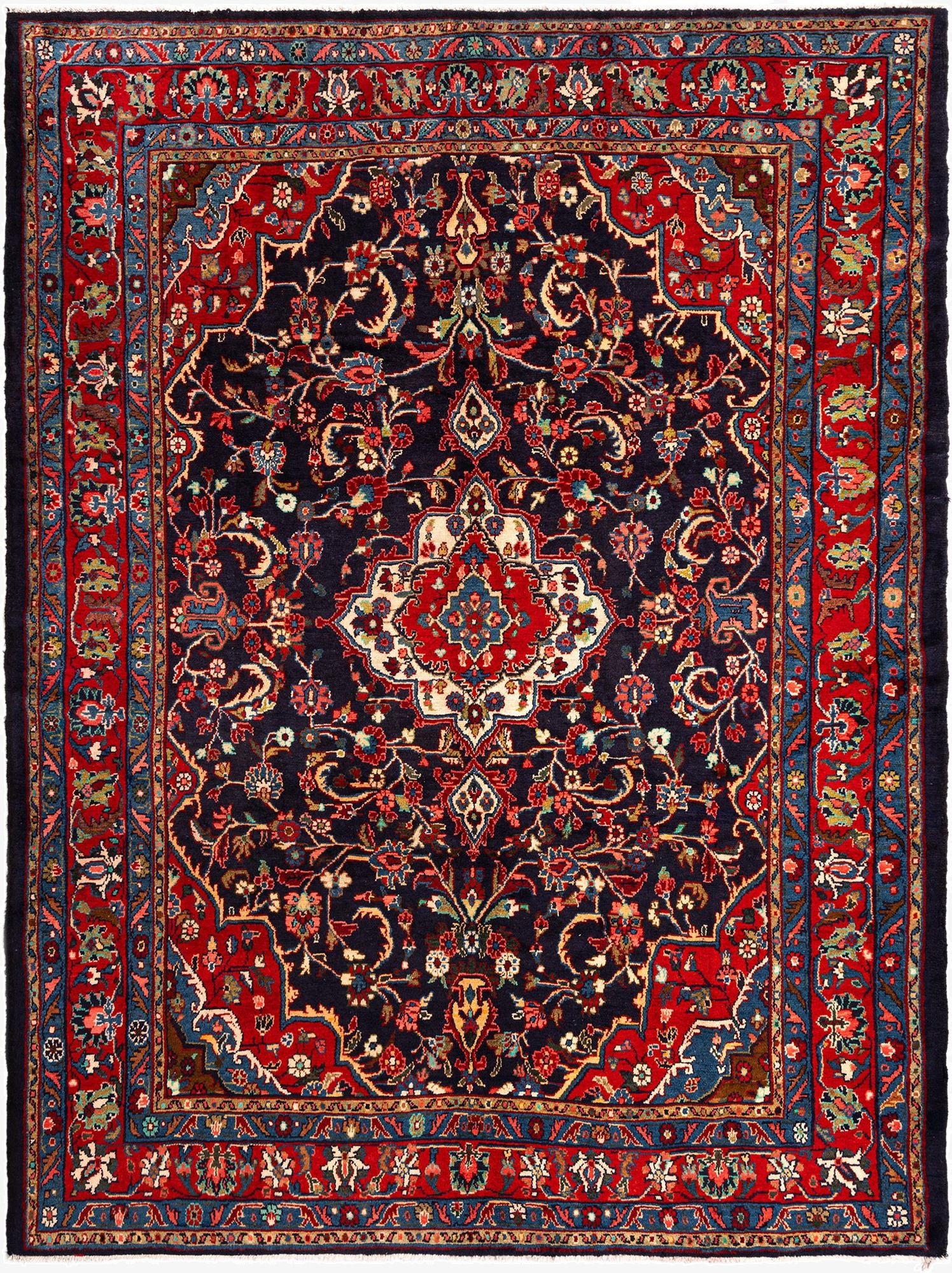 7' 3 x 9' 11 Hamedan Wool Rug