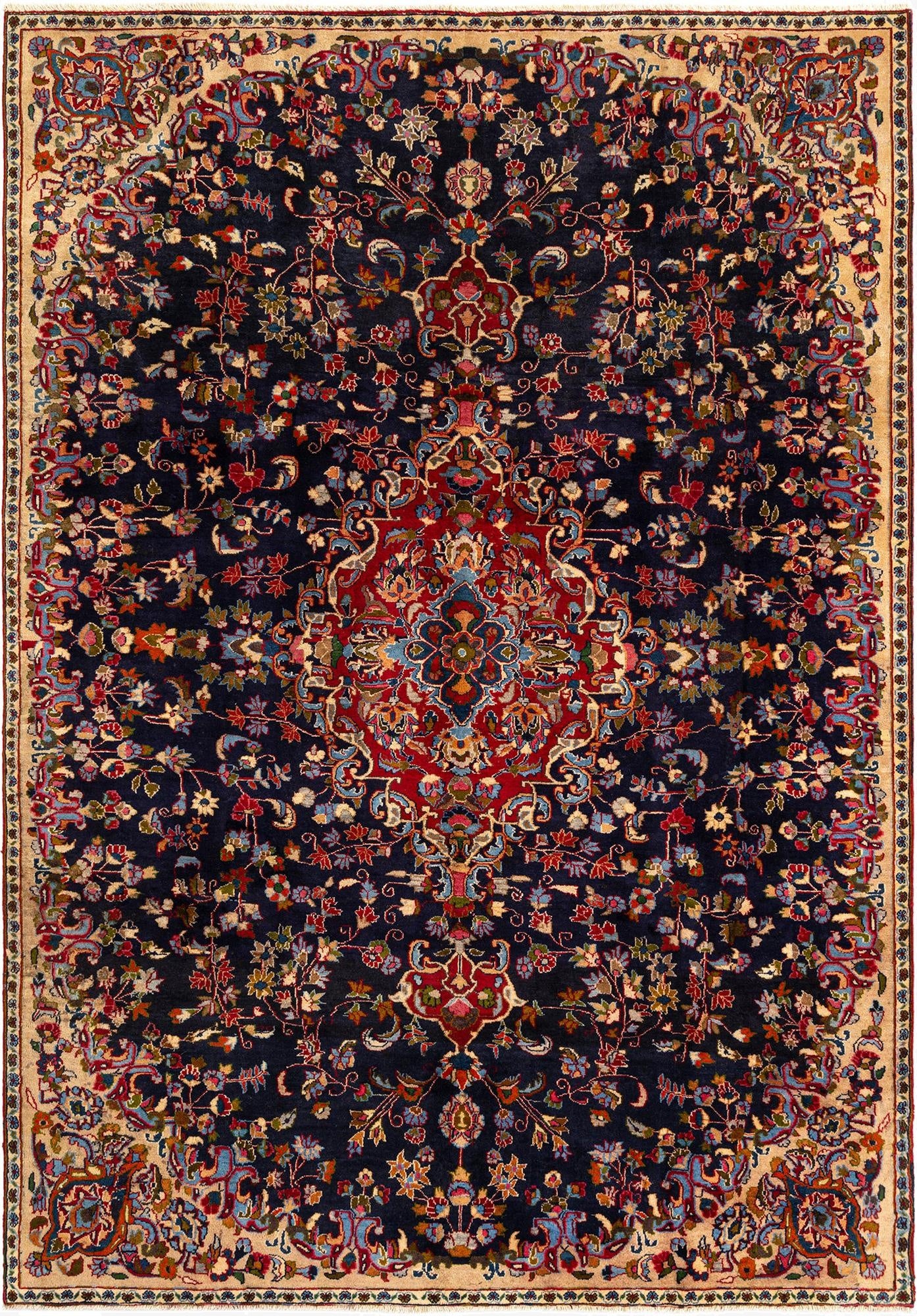 6' 11 x 10' Hamedan Wool Rug