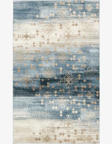Dark Blue Illusion Rug