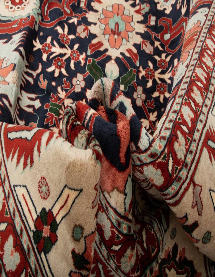 Detail image of 8' 2 x 11' 11  Hand Knotted Indo Tabriz Wool Rug