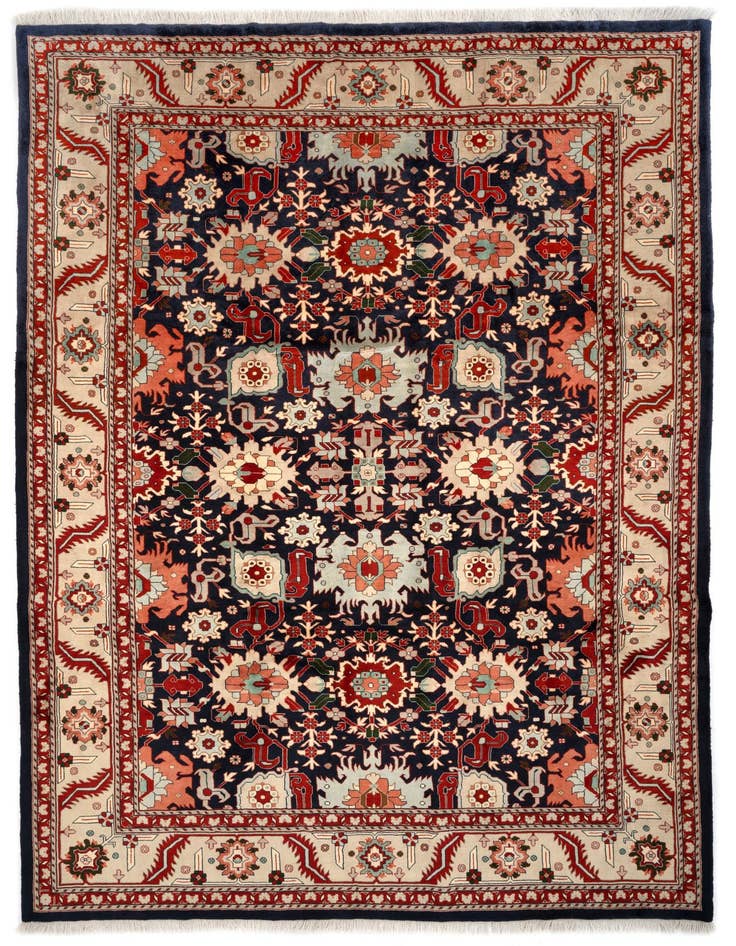 Detail image of 8' 2 x 11' 11 Hand Knotted Indo Tabriz Wool Rug