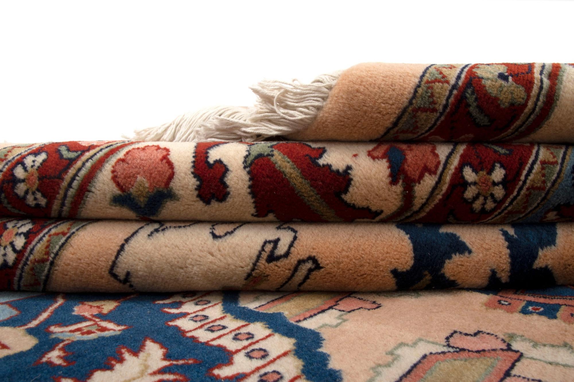 6' 7 x 9' 8 Hand Knotted Indo Tabriz Wool Rug