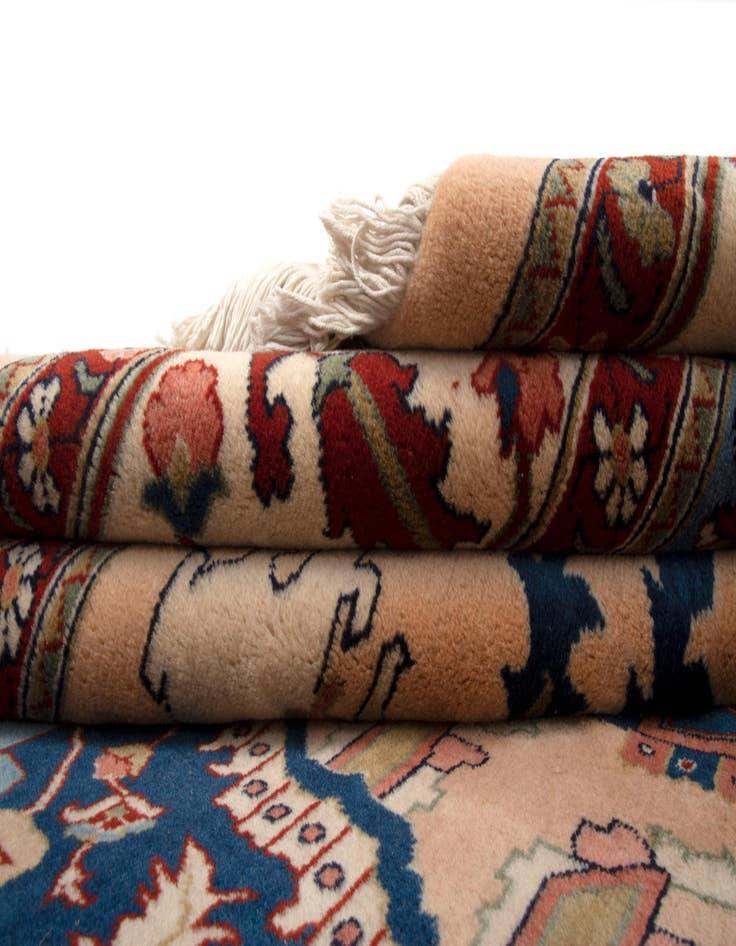 Detail image of 6' 7 x 9' 8  Hand Knotted Indo Tabriz Wool Rug