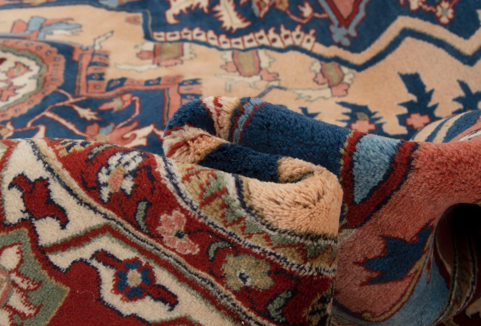 6' 7 x 9' 8 Hand Knotted Indo Tabriz Wool Rug