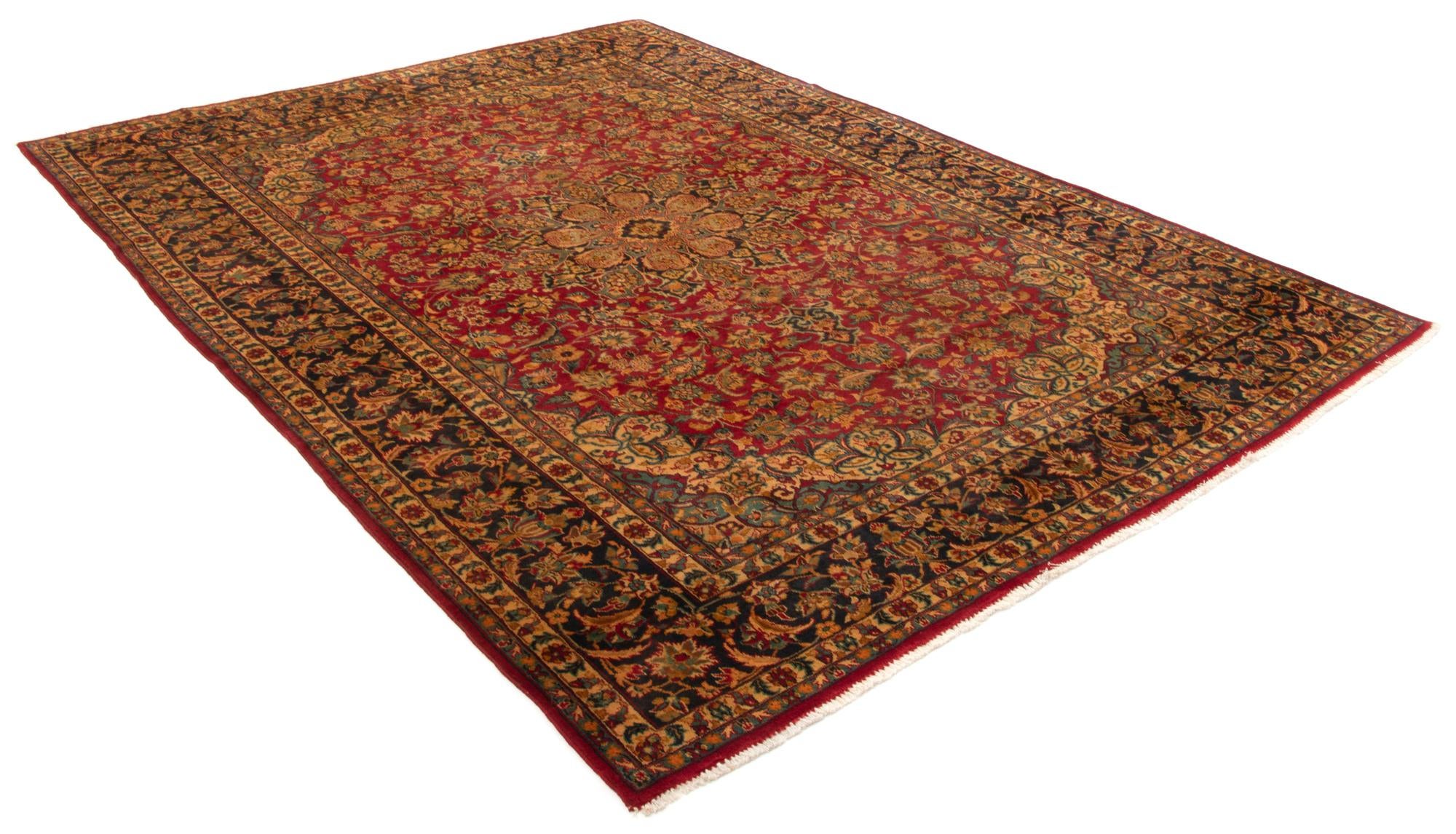 9' 10 x 12' 10 Hand Knotted Isfahan Persian Wool Rug