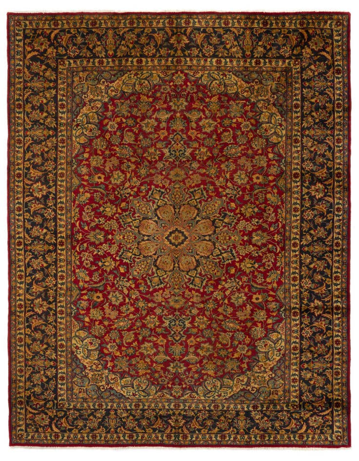 Detail image of 9' 10 x 12' 10 Hand Knotted Isfahan Persian Wool Rug