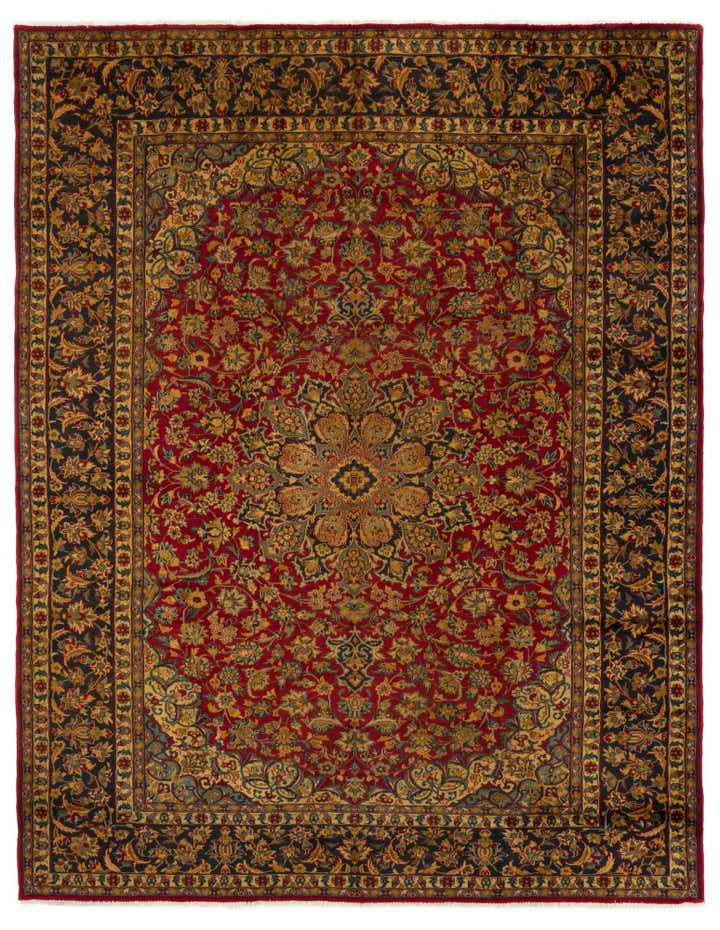 9' 10 x 12' 10 Hand Knotted Isfahan Persian Wool Rug