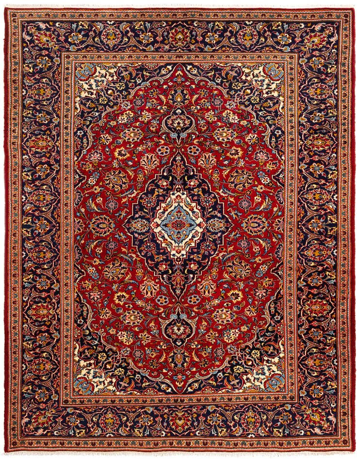 Detail image of 6' 6 x 9' 11 Kashan Wool Rug