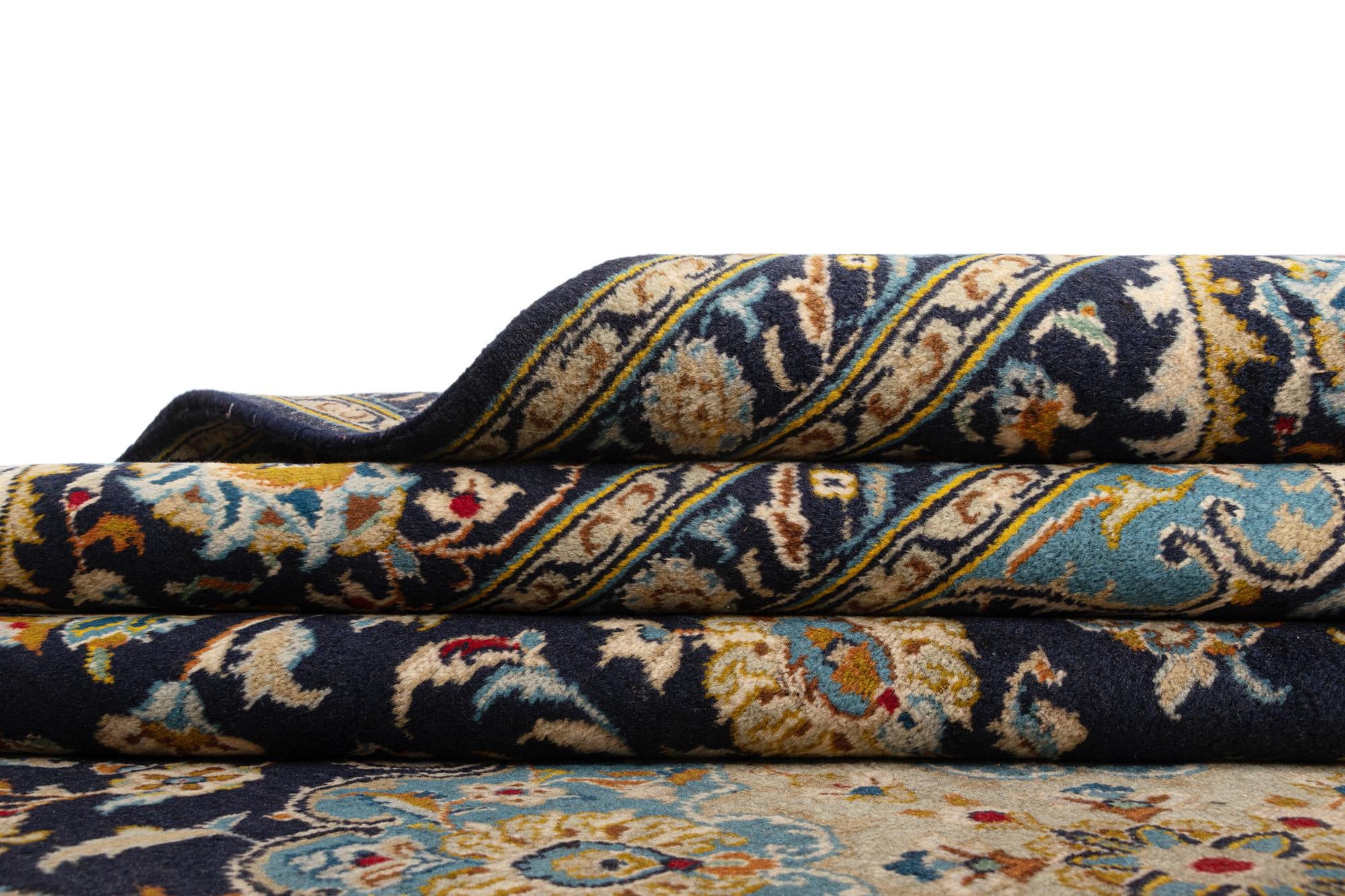 9' x 12' 6 Kashan Wool Rug