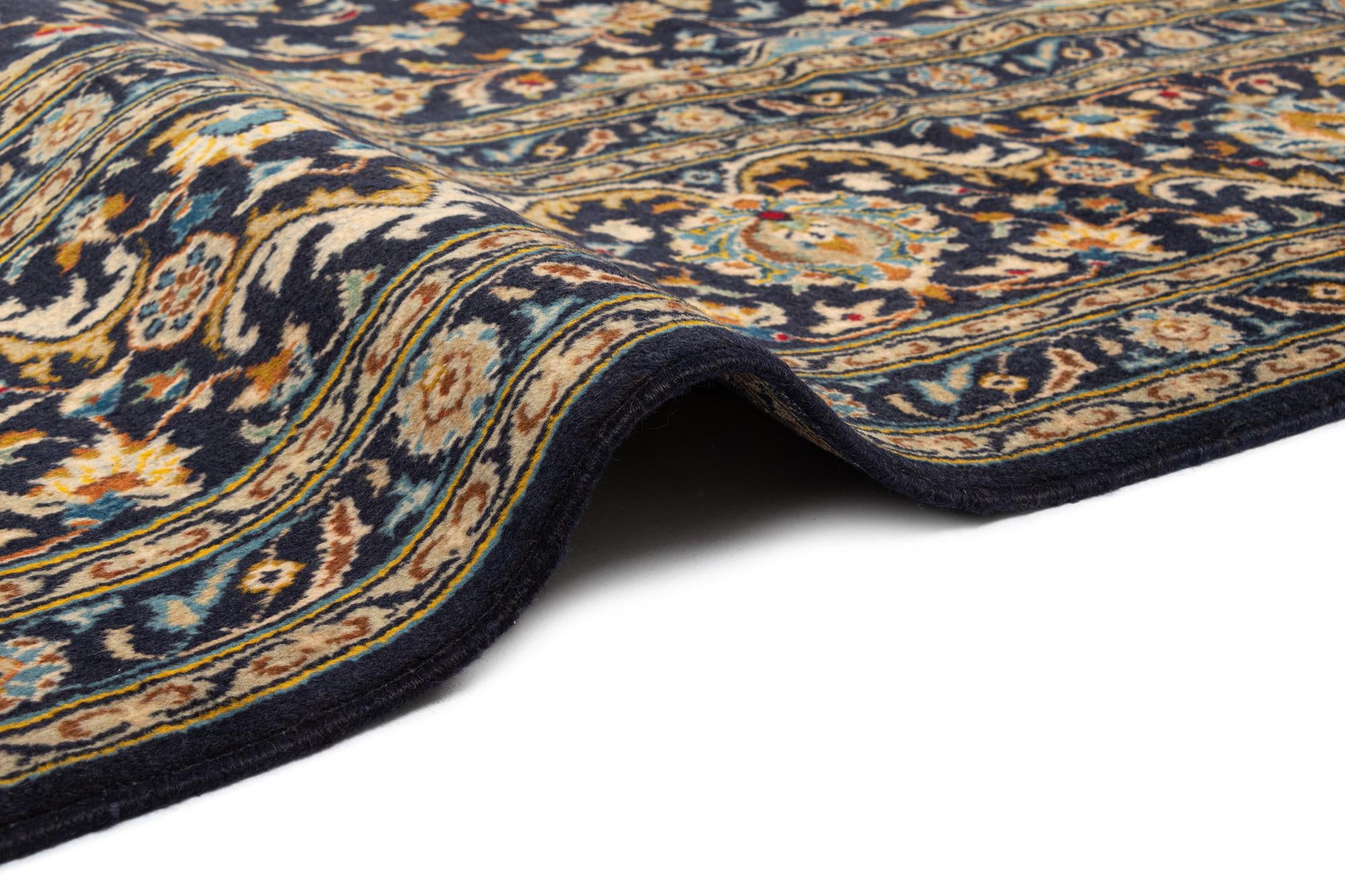 9' x 12' 6 Kashan Wool Rug