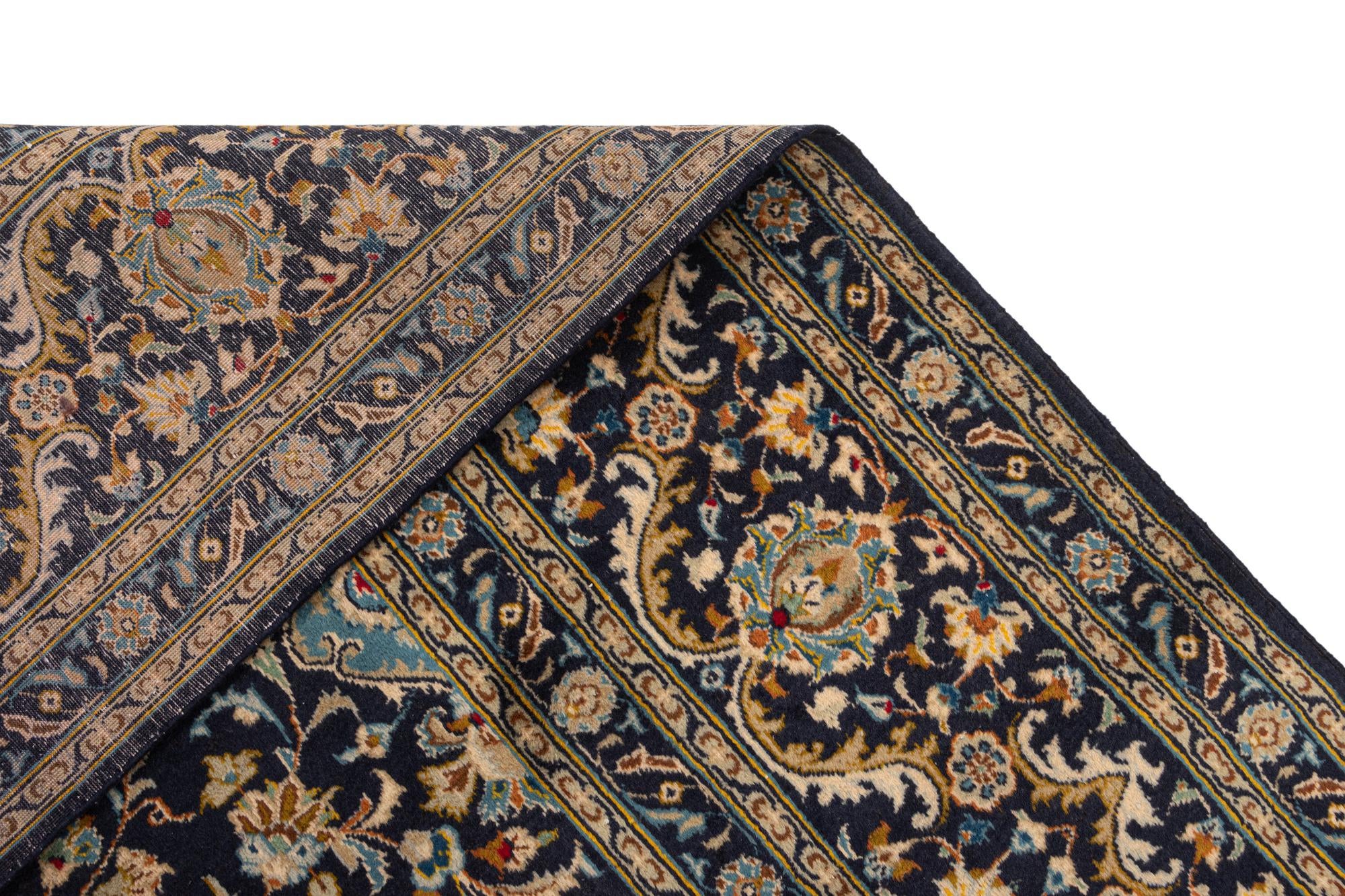 9' x 12' 6 Kashan Wool Rug
