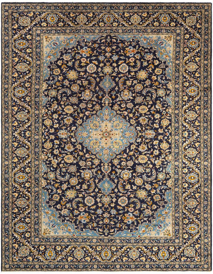 Detail image of 9' x 12' 6 Kashan Wool Rug