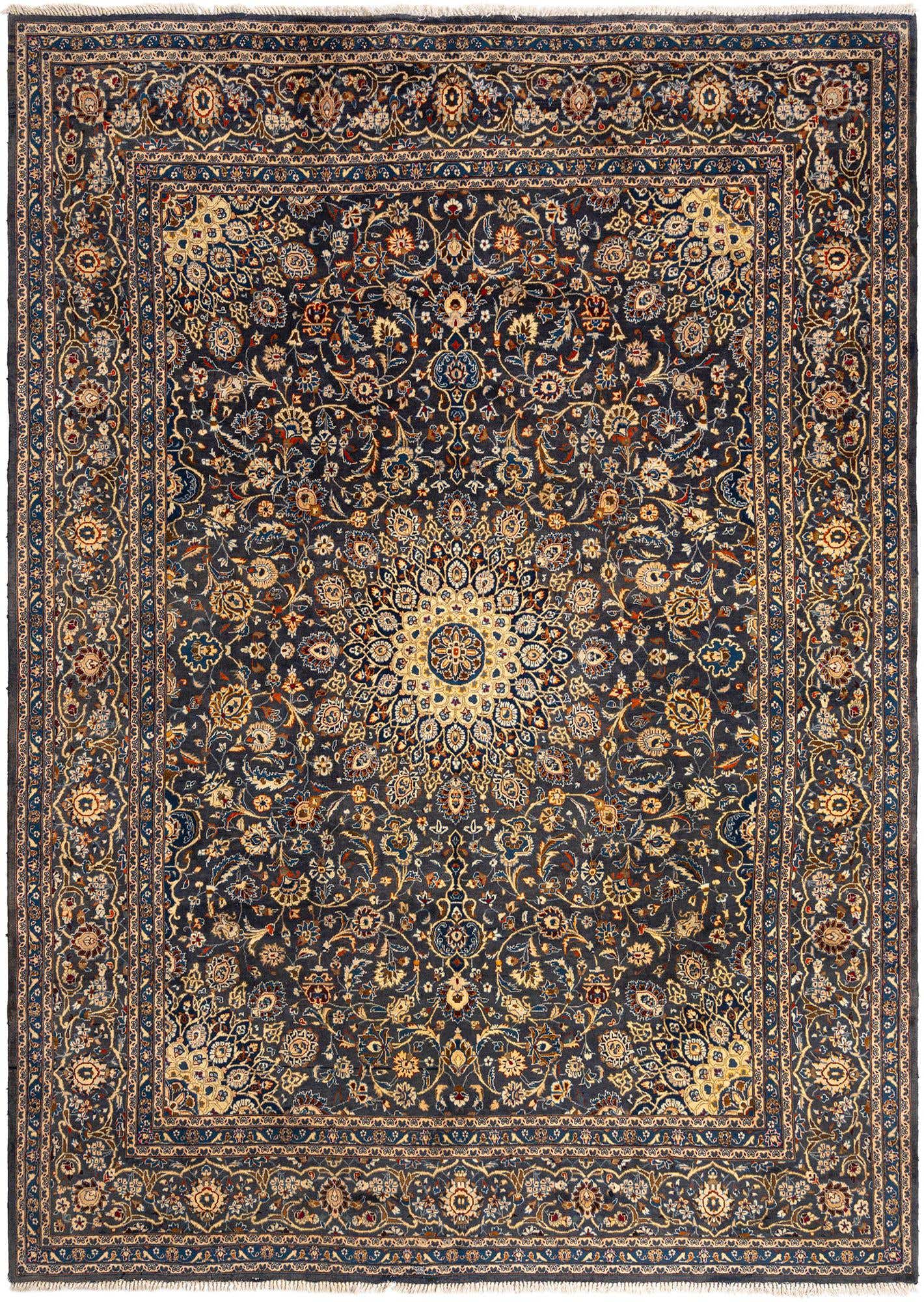 9' 9 x 13' 6 Kashan Wool Rug
