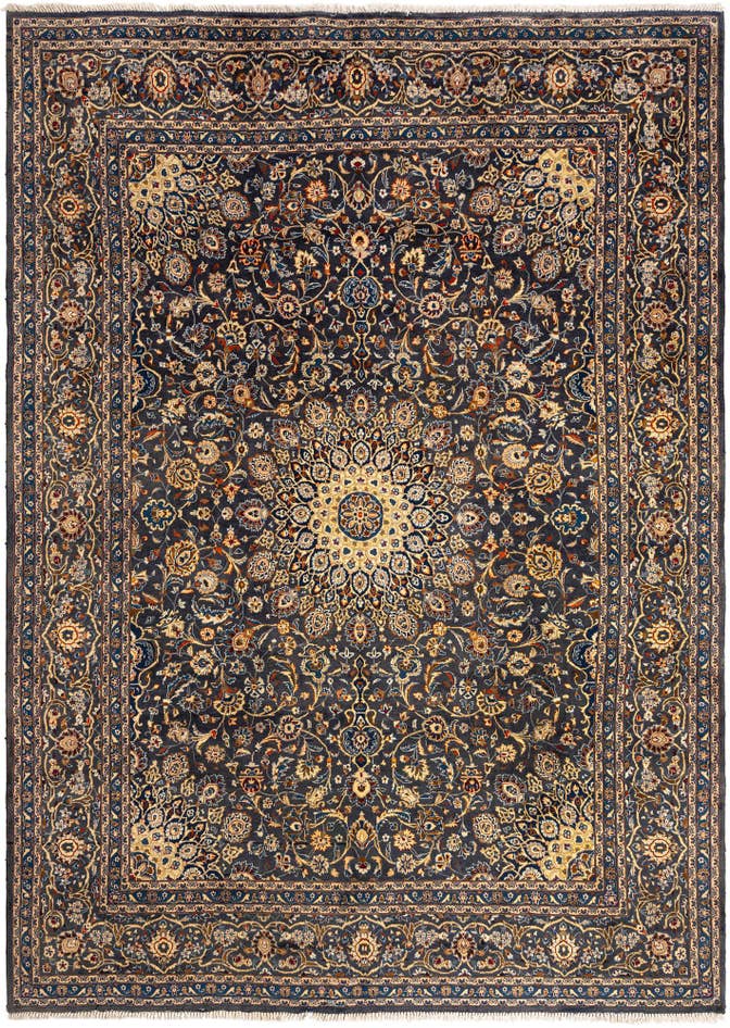 Detail image of 9' 9 x 13' 6 Kashan Wool Rug