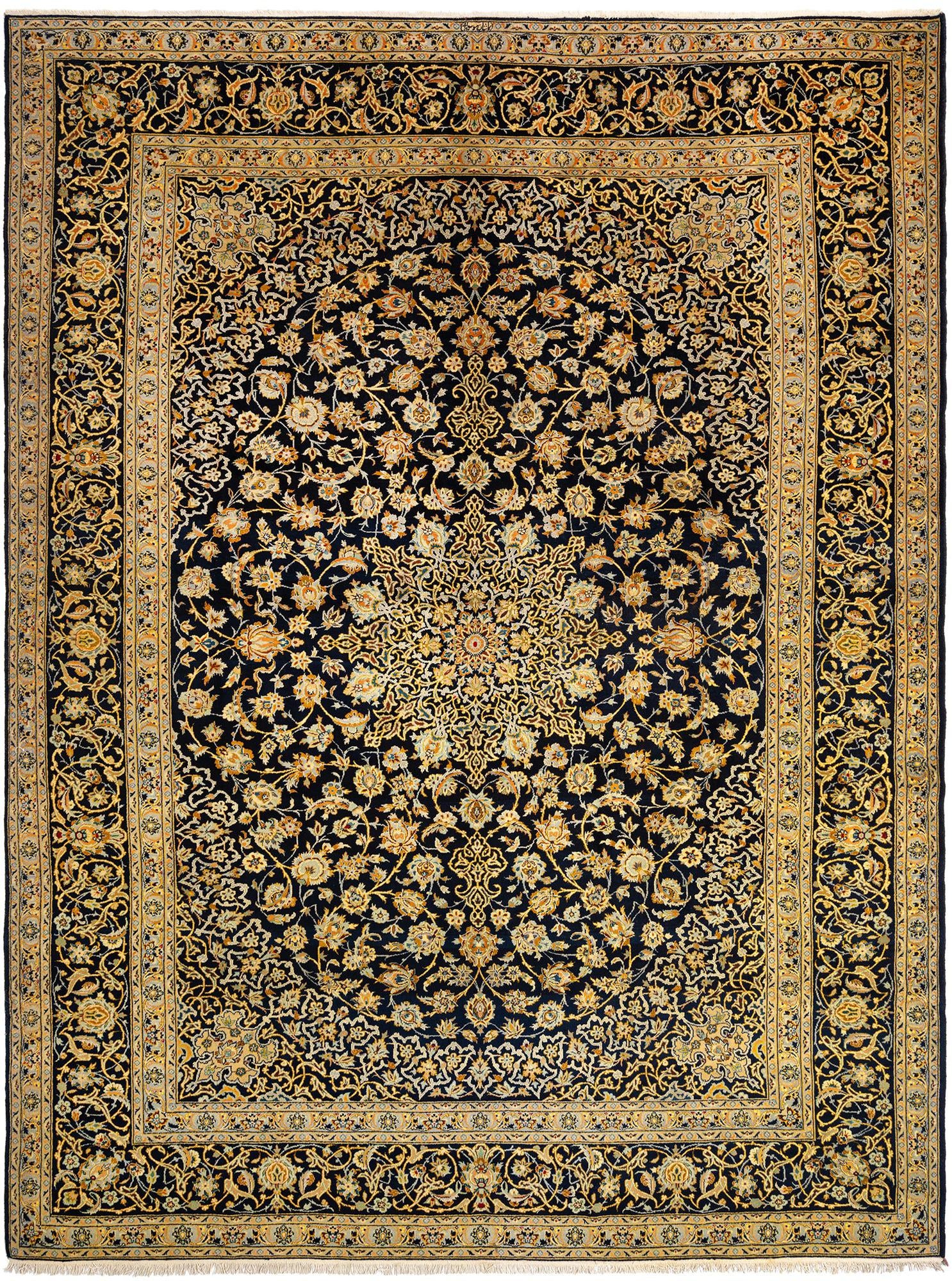 10' 6 x 14' 1 Kashan Wool Rug
