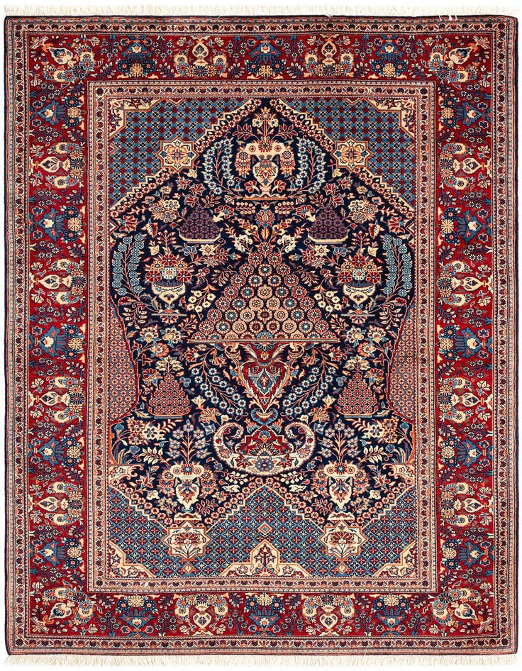 Detail image of 4' 6 x 6' 10 Kashan Wool Rug