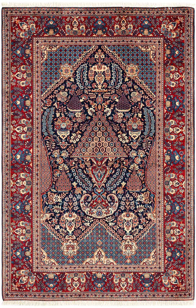 4' 6 x 6' 10 Kashan Wool Rug