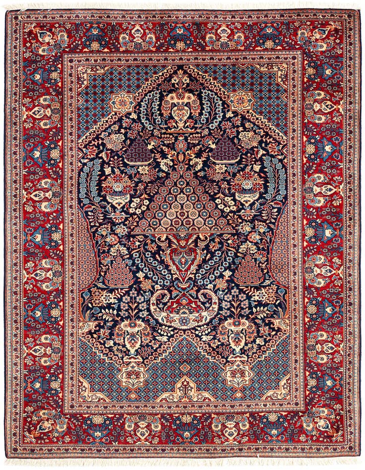 Detail image of 4' 4 x 6' 10 Kashan Wool Rug