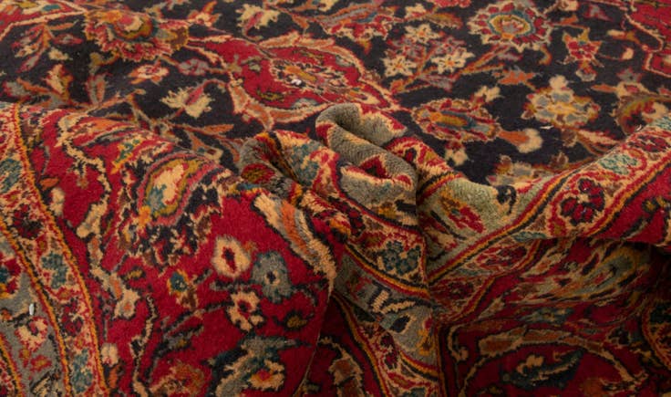 Detailansicht von 255cm x 395cm Handgeknüpft Kashan Persisch Wolle Teppich