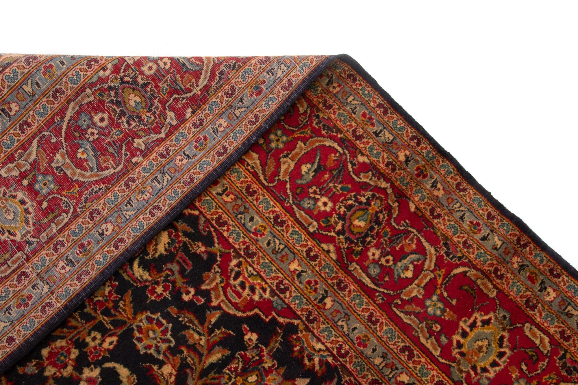 8' 4 x 13' Hand Knotted Kashan Persian Wool Rug