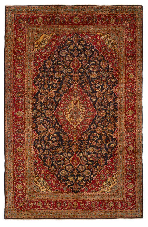 Detailansicht von 255cm x 395cm Handgeknüpft Kashan Persisch Wolle Teppich