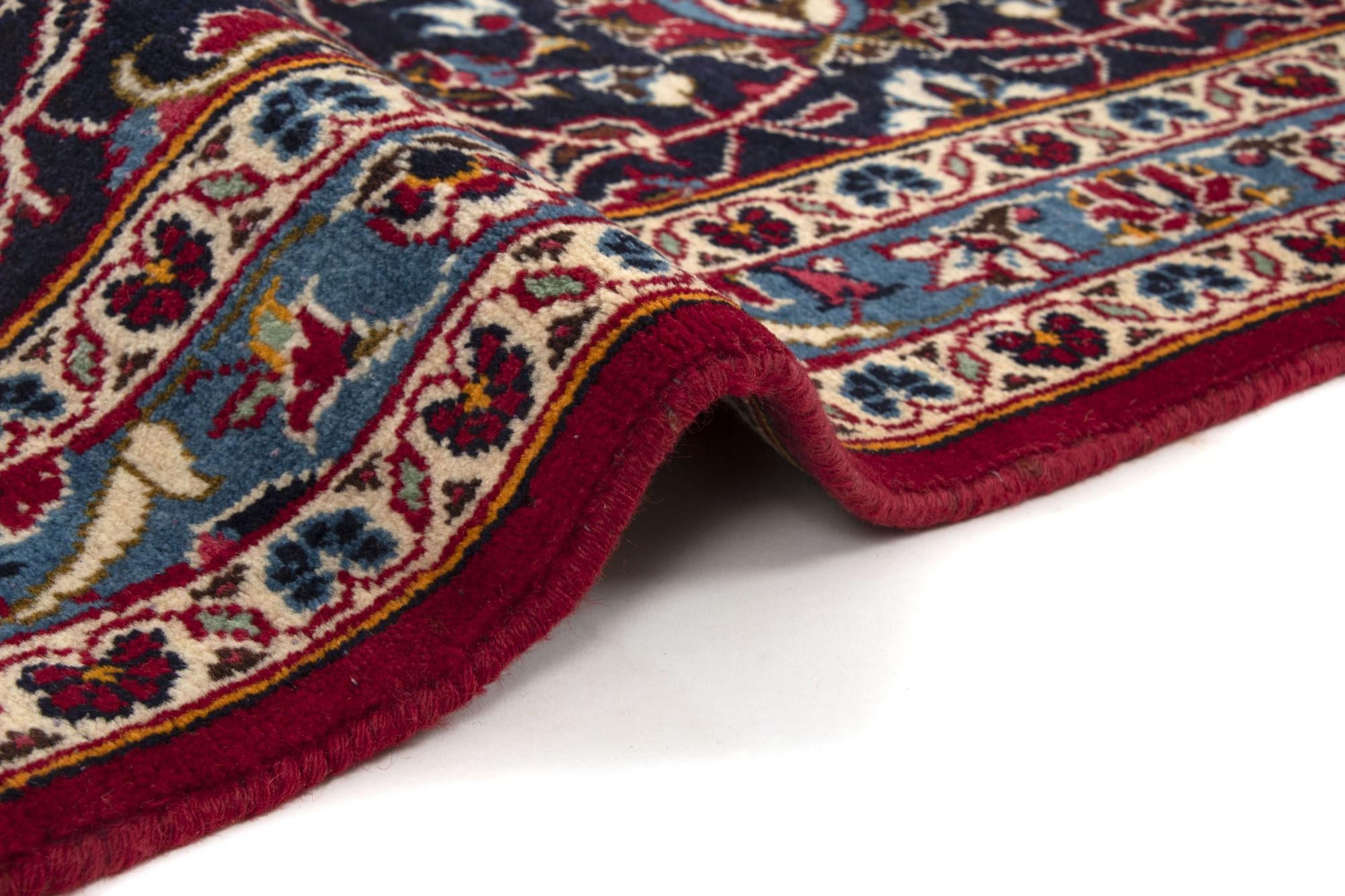 9' 9 x 13' 8 Hand Knotted Kashan Persian Wool Rug
